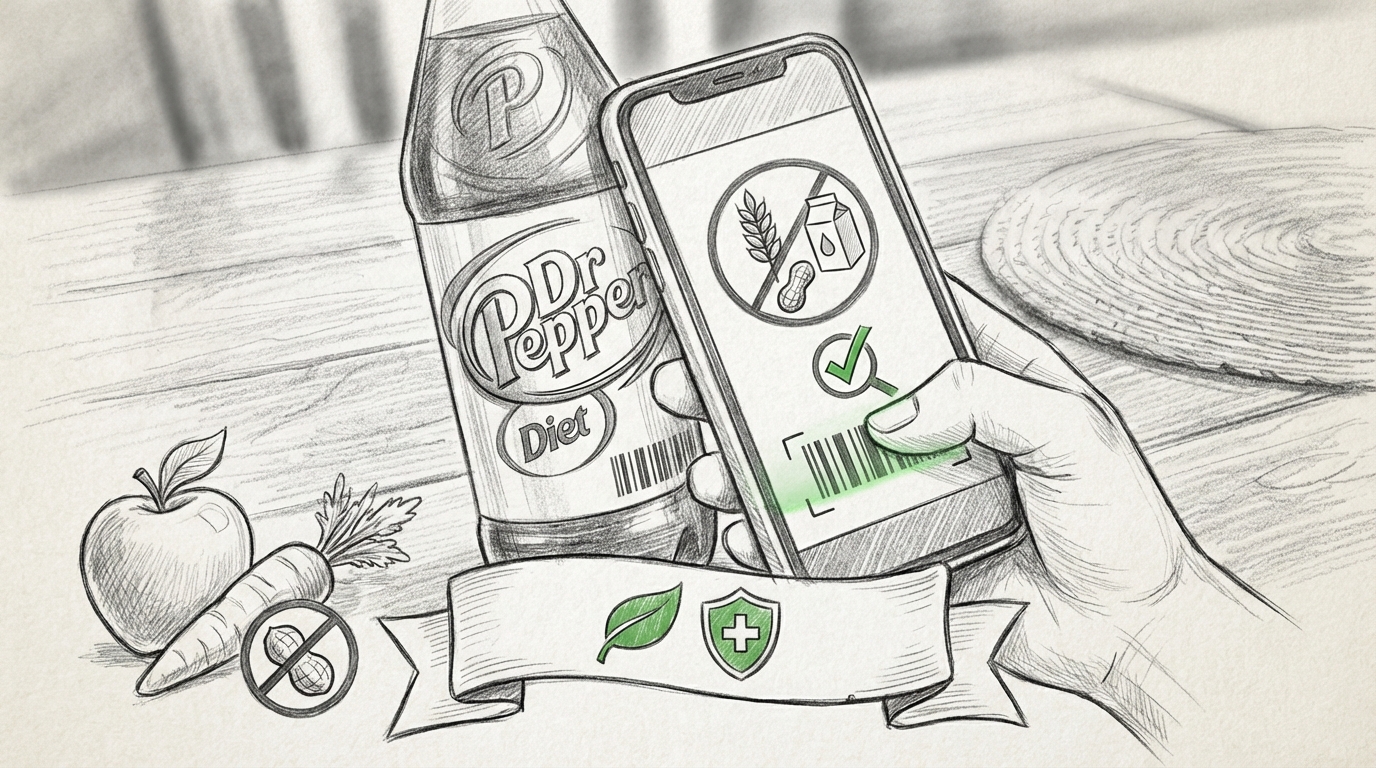Diet Dr Pepper Nutrition Facts & Allergen Information Guide