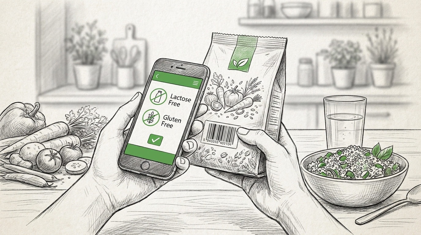 Lactose & Gluten Free Meals: Easy Allergen Scanner